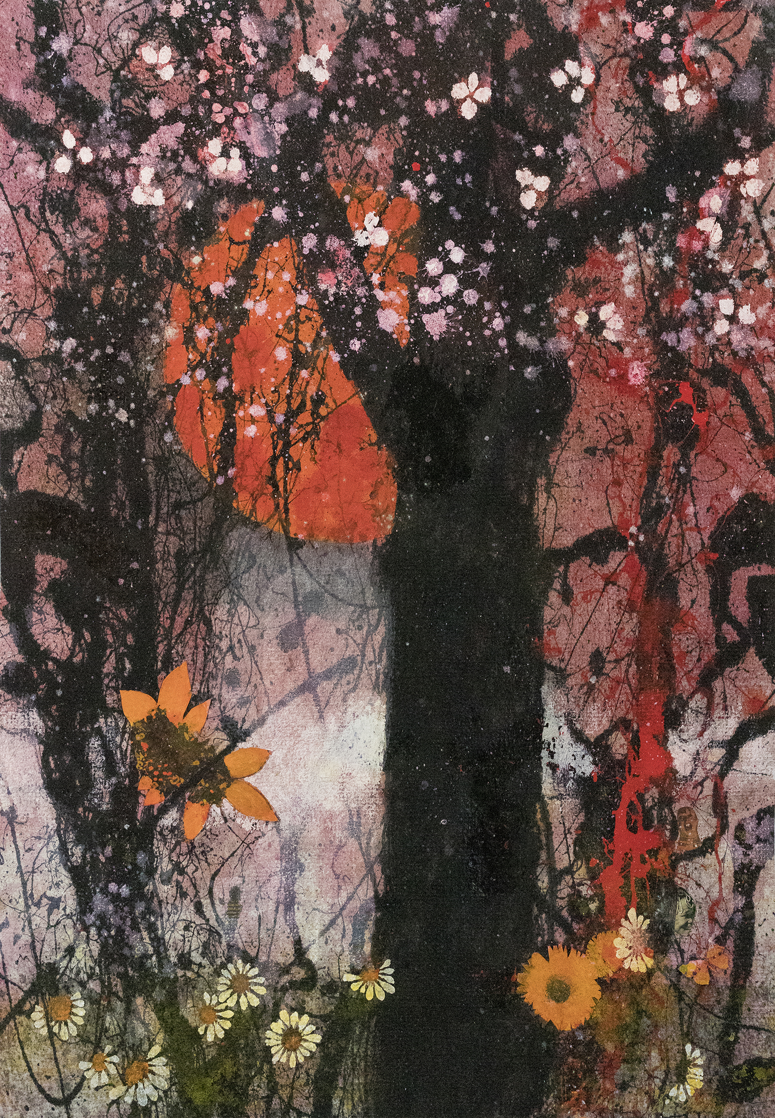 A Painting By Walter Henry Williams Of A Tree In The Forest.