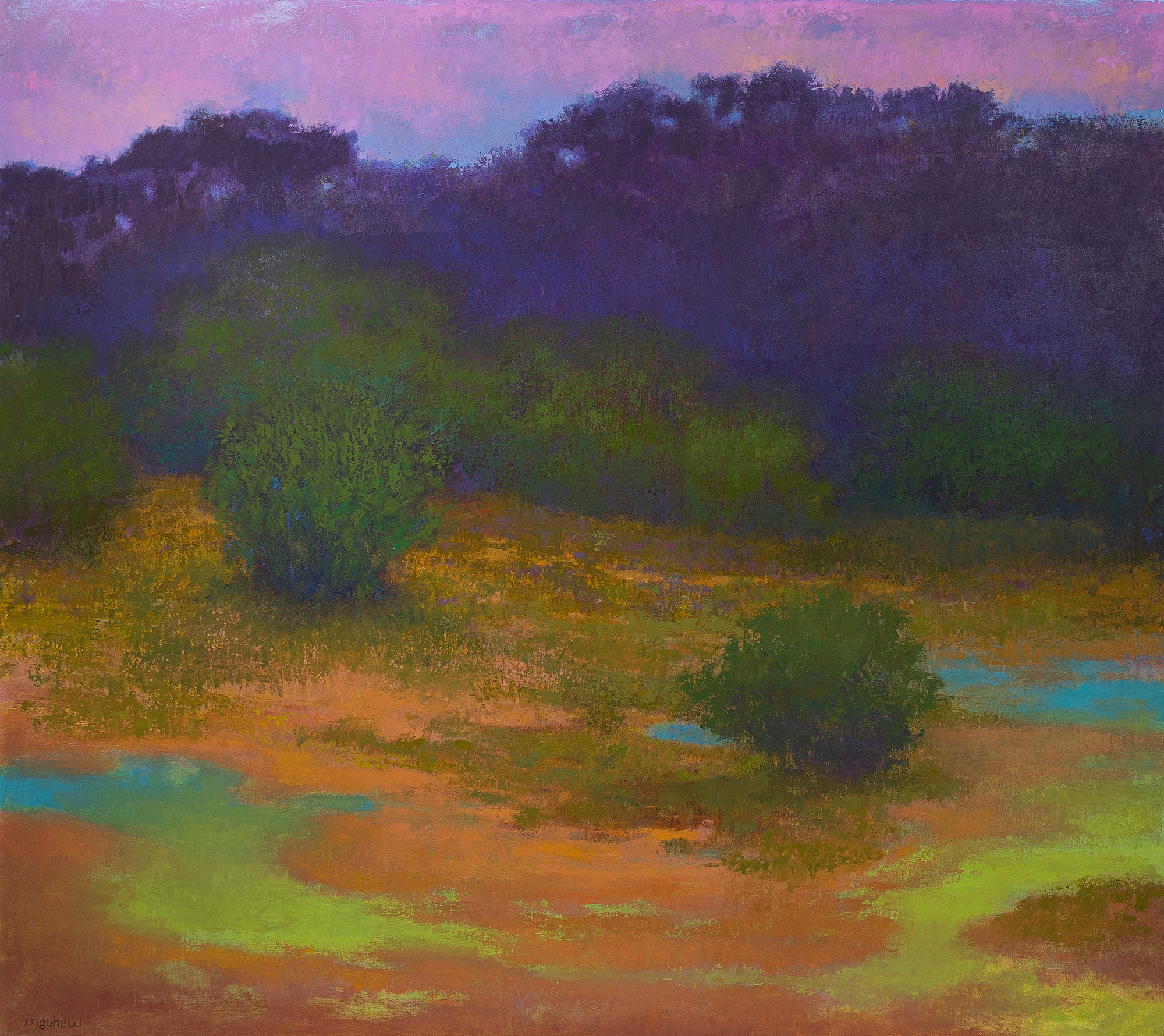 Richard Mayhew Original Landscape Oil Painting On Canvas